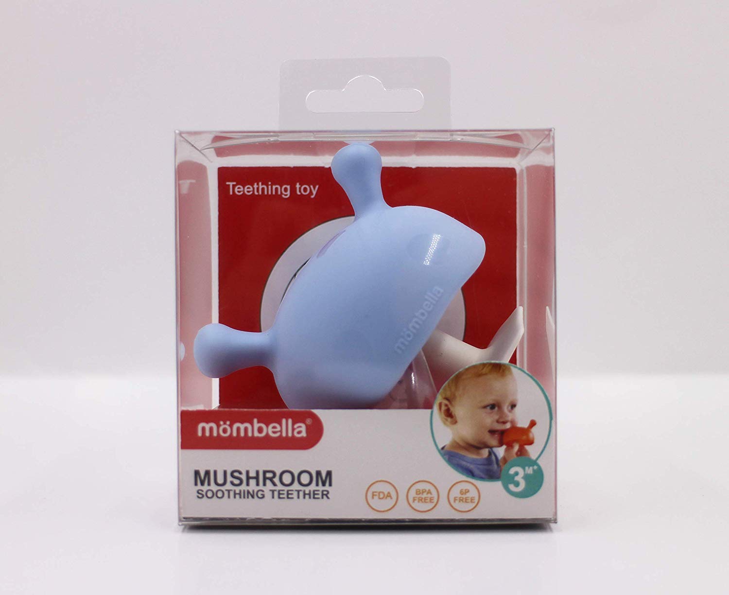 Mombella Mimi The Mushroom Soothing teether for Breast Feeding Baby who Does not take Pacifiers/Premature Baby who has weak jaw movement/0-6month with Sucking Needs : Baby