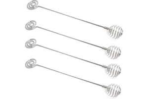 Honbay 4PCS Stainless Steel Honey Dipper Sticks Honey Spoon Dippers Stir Sticks Mixing Spoon for Honey Melted Chocolate Album