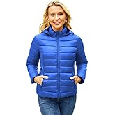 MODERN BUBBLE Lightweight Puffer Jacket Womens Winter Coats with Hood Packable Down Jacket Women Quilted Coat