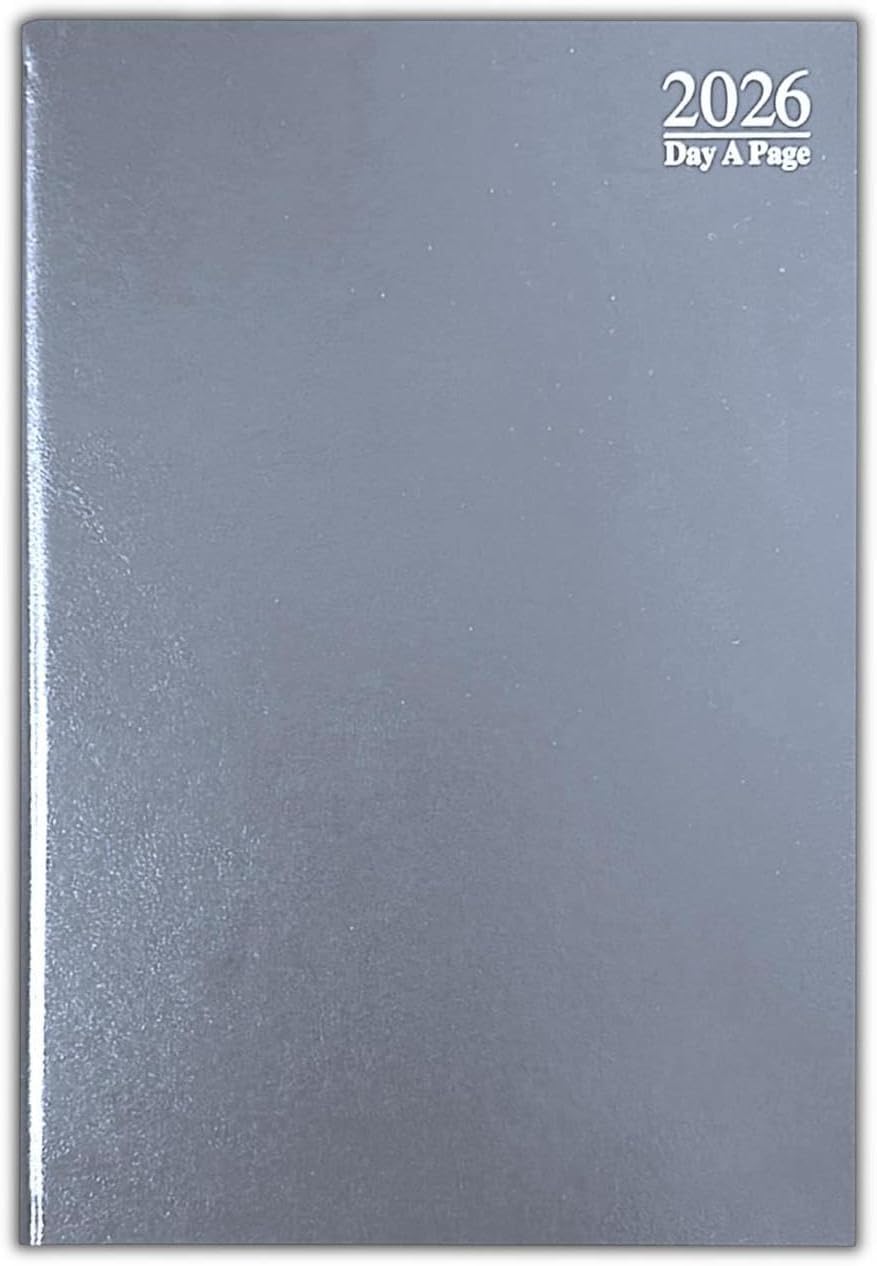PaulStore 2026 A5 Hardback Day A Page Diary Saturday & Sunday Shared Page (Grey)