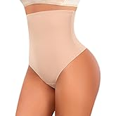 Ganado Tummy Control Thong Shapewear for Women High Waisted Shaping Underwear Thong Panties Body Shaper Panty Girdle