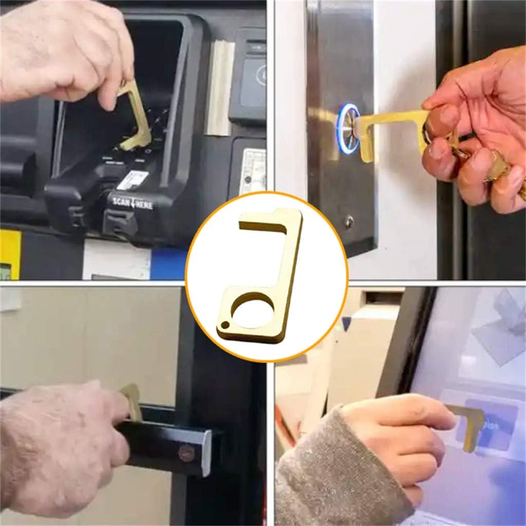 Liyes 1/2pcs - Hygienic door handle, EDC Door Opener, The Contactless Button Tool, Elevator Press Stick, Easy to Carry - Zero Touch Reusable Handle Tools (2pcs)