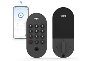 Tapo Smart Wi-Fi Deadbolt Door Lock – Keyless Tactile Buttons, Customized Access with in-App Monitoring, Auto-Lock, IP54 Weatherproof, BHMA Grade 3, Compatible with Standard Door Sizes, Tapo DL100