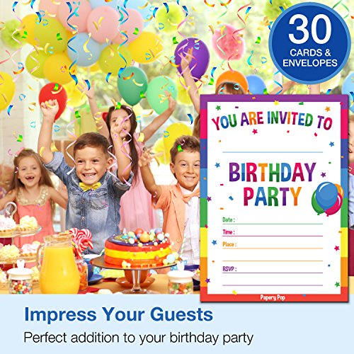 4 30+Birthday+Invitations+Envelopes+Pack