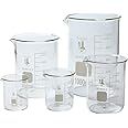 Karter Scientific, 3.3 Boro, Griffin Low Form, Glass Beaker Set - 5 Sizes - 50ml, 100ml, 250ml, 500ml, 1000ml