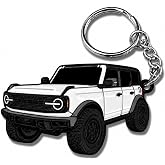 FOUR WHEEL BEAST Bronco Keychain Accessories 4 door key chain Fob Cover Cool Mods compatible with Ford Bronco 2022 2023 2024
