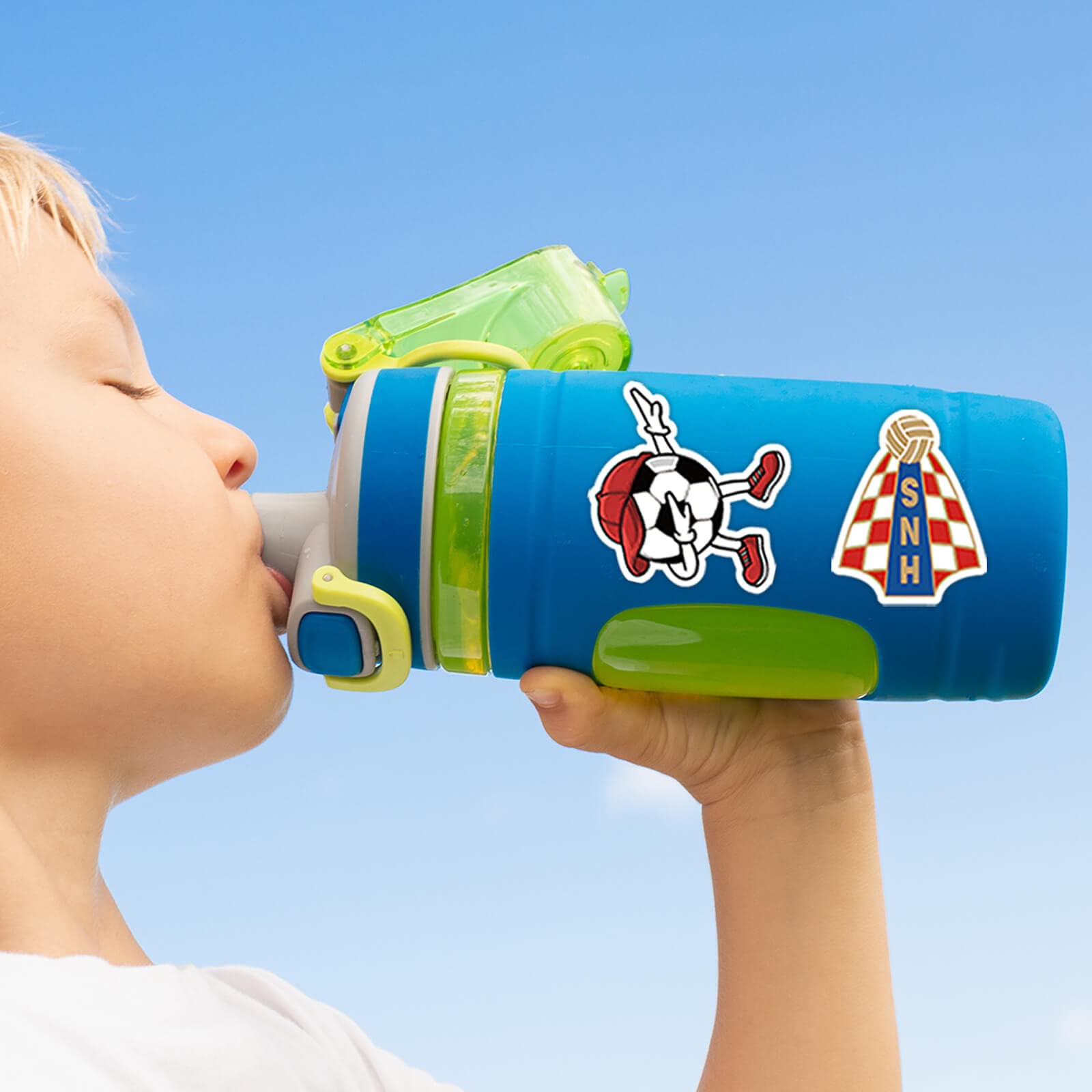 100PCS Soccer Stickers for Scrapbooking, Vinyl Waterproof Stickers for Water Bottles, Soccer Team Gifts for Kids Teens, Christmas Stocking Stuffers for Kids Boys Girls