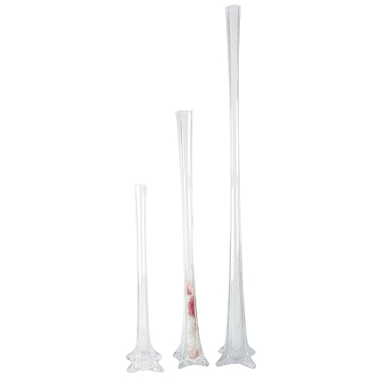 Tall Glass Lily Vases Slim High Wedding Centrepiece Ostrich
