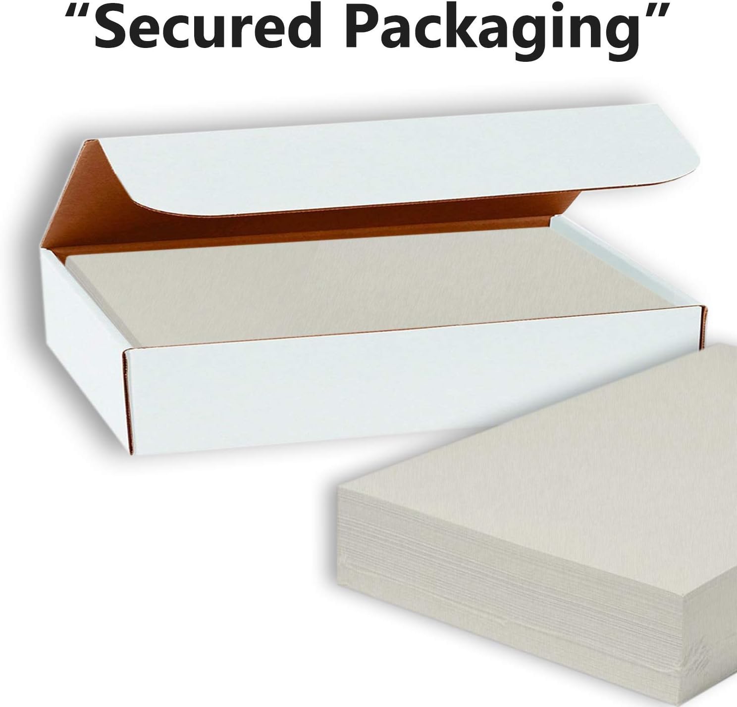 Hamilco Colored Carstock Thick Paper Gray Bristol Vellum Card Stock for Scrapbook Craft 8 1/2 x 11" - 67lb Cover for Printer - 50 Pack : Office Products
