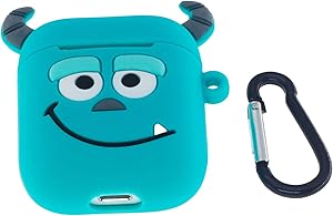 Cute AirPods Case, ifctn Shockproof Protective 3D Silicone Cartoon Monster Airpods Case Cover Compatible with Apple Airpods Charging Case Cover 1&2 (Binocular)