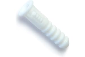 Hard-to-Find Fastener 014973405670 Ribbed Plastic Anchors, 8-10-12 x 1-Inch, 100-Piece, White