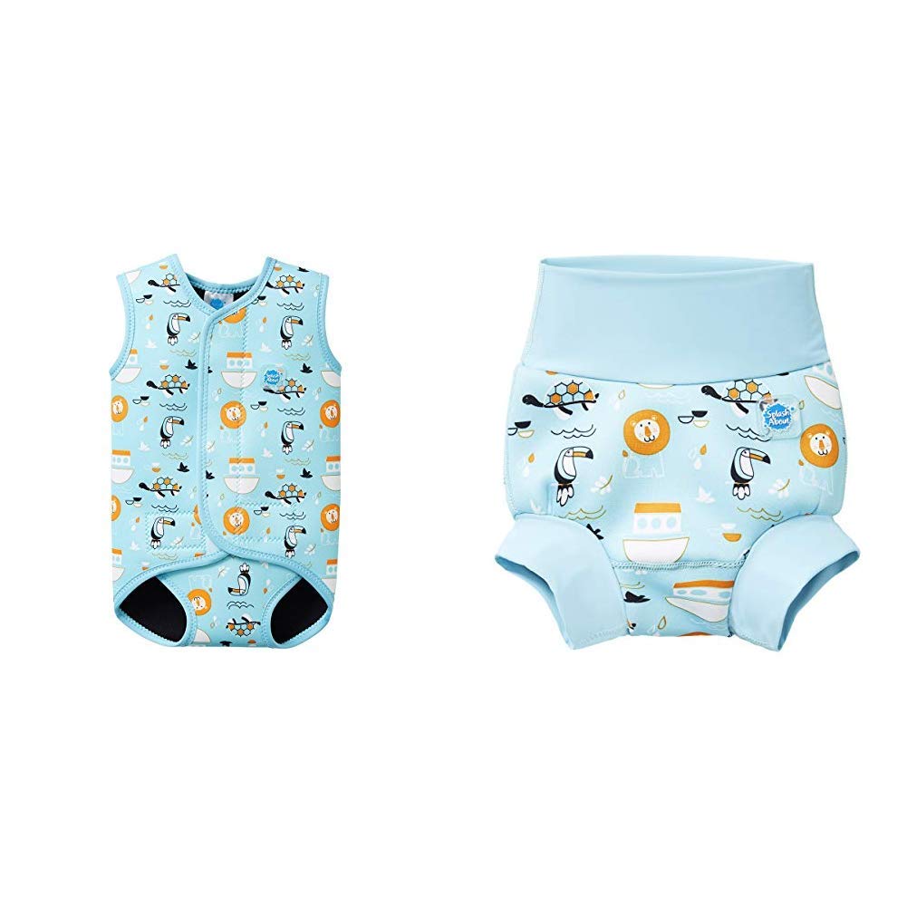 Splash About Happy Nappy with Matching Baby Wrap - Noah's Ark