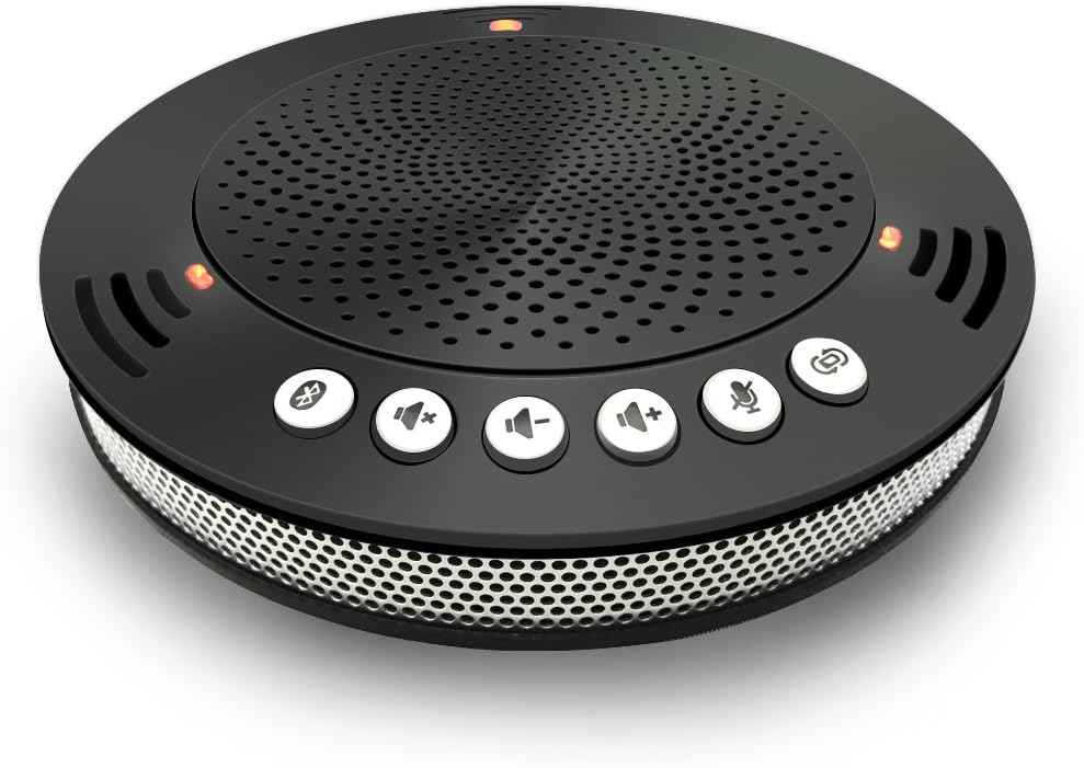 Meeteasy MVOICE1000-B PLUS Wireless Bluetooth USB Speakerphone for Web-conferencing and Mobile Phone Conference Call