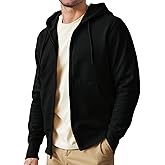 LUYIJIESHENG Mens Zip up Hoodie Full Zip Fleece Lined Pullover Hooded Sweatshirt Long Sleeve Sports Hooded Jacket with Pocket
