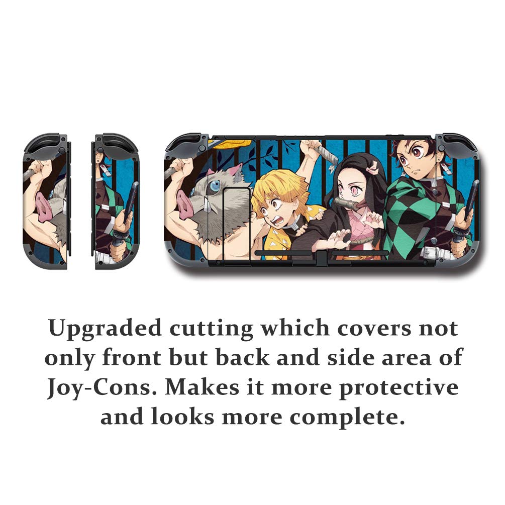 GilGames Skin Cover Decals Vinyl for Nintendo Switch, Game Protector Wrap Full Set Protective Faceplate Stickers Console Joy-Con Dock: Video Games