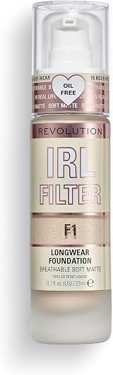Makeup Revolution IRL Filter Longwear Foundation F1 Fair to Light, 23ml