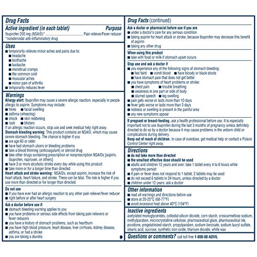 2 Advil+Capsules+Individually+Ibuprofen+Temporary
