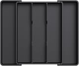Lifewit Utensil Drawer Organiser Extendable Cutlery Tray Black Medium