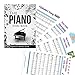 QMG Piano Keyboard Note Stickers for White Keys for Upto 88-Key Keyboards, Bright Colorful Letters, Transparent and Removable, Perfect Visual Tool for Kids and Beginners, 2 Pack