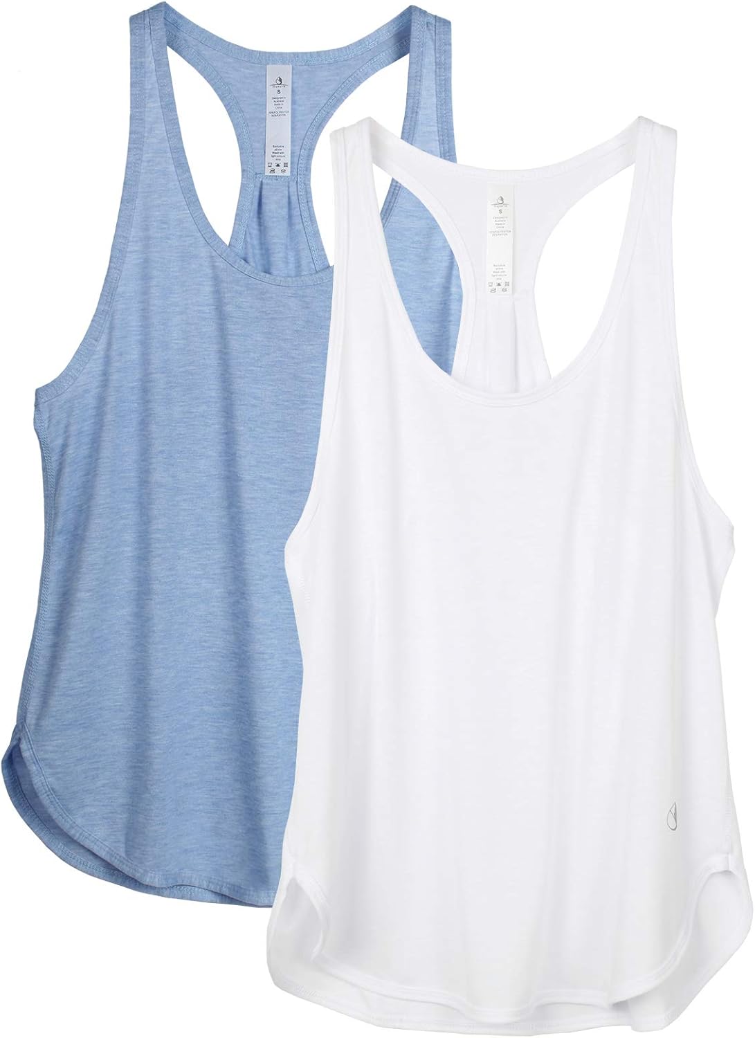 icyzone Workout Tank Tops for Women - Athletic Yoga Tops, Racerback Running Tank Top(Pack of 2): Clothing