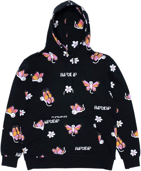 Amazon リップンディップ Ripndip Butterfly Hoodie Black Xl トレーナー パーカー 通販