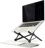 Roost Laptop Stand - Portable & Adjustable (For Apple MacBook and PC) Eye-Level Ergonomic for Productivity, Lightweight folding for travel, Universal Fit, Compact & Strong