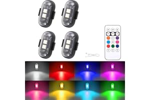LED Strobe Drone Light,LED Strobe Lights,8 Colors USB Anti Collision Light,Rechargable Led Flash,for Drone Night Flying,Fits 