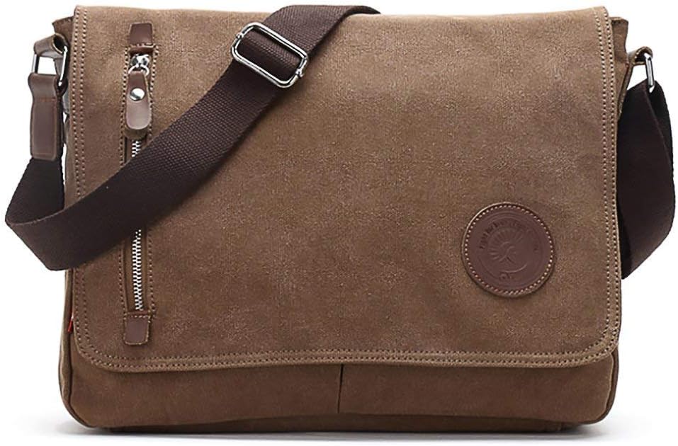 AUGUR Messenger Bag Canvas Casual Shoulder Sling Bag Satchel Messenger Bag for Men Women Work