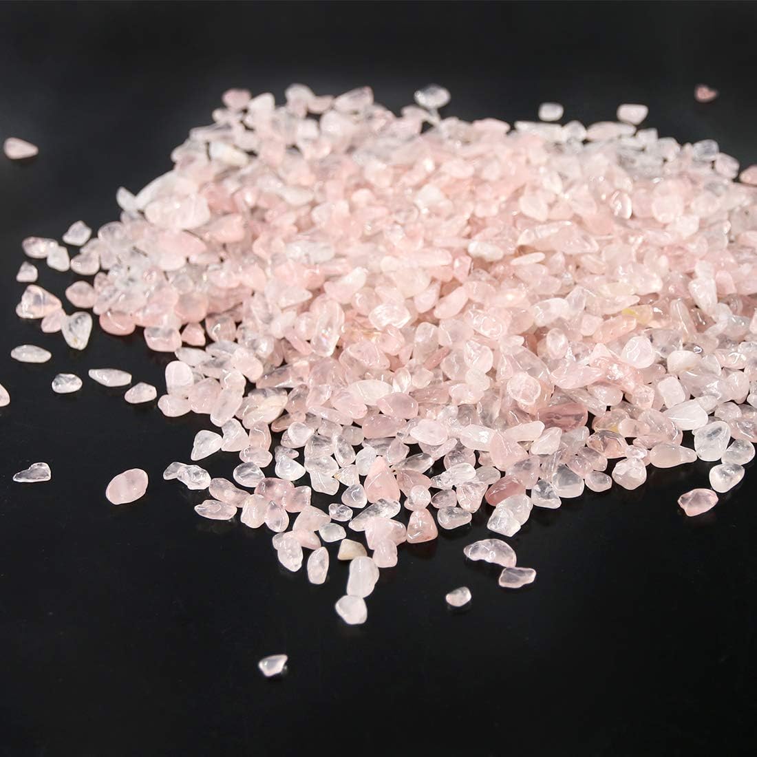 Hilitchi Quartz Stones Tumbled Chips Stone Crushed Crystal Natural Rocks Healing Home Indoor Decorative Gravel Feng Shui Healing Stones (About 1lb(450g)/Bag) (Rose Quartz): Home & Kitchen