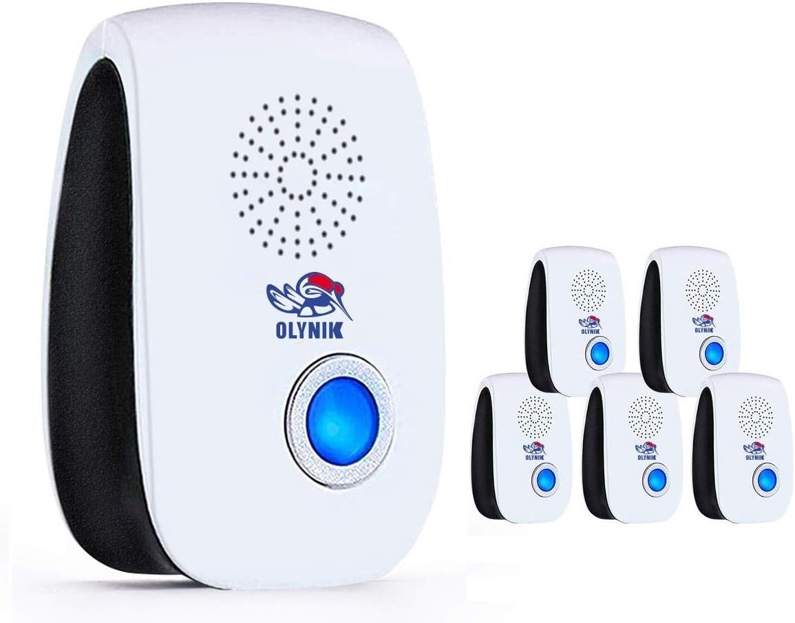 OLYNIK Ultrasonic Pest Repeller, Upgrade Dual Microchip Repellent-6 Packs, Pest Repeller Plug in Indoor, No Traps and Chemical, Humans & Pets Safe