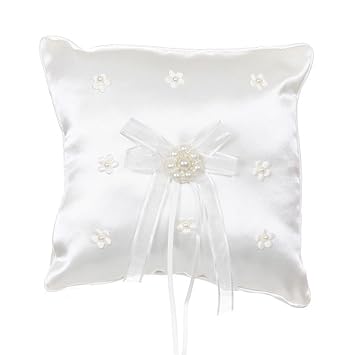Amazon Com Cinderella Couture Ivory Satin Pearls Daisy Ribbon