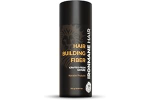 IRONMANE - Hair Fibers - 100% Natural - Made with Keratin + Biotin - Instant Hair Coverage for Thinning Hair - Bald Spot Conc