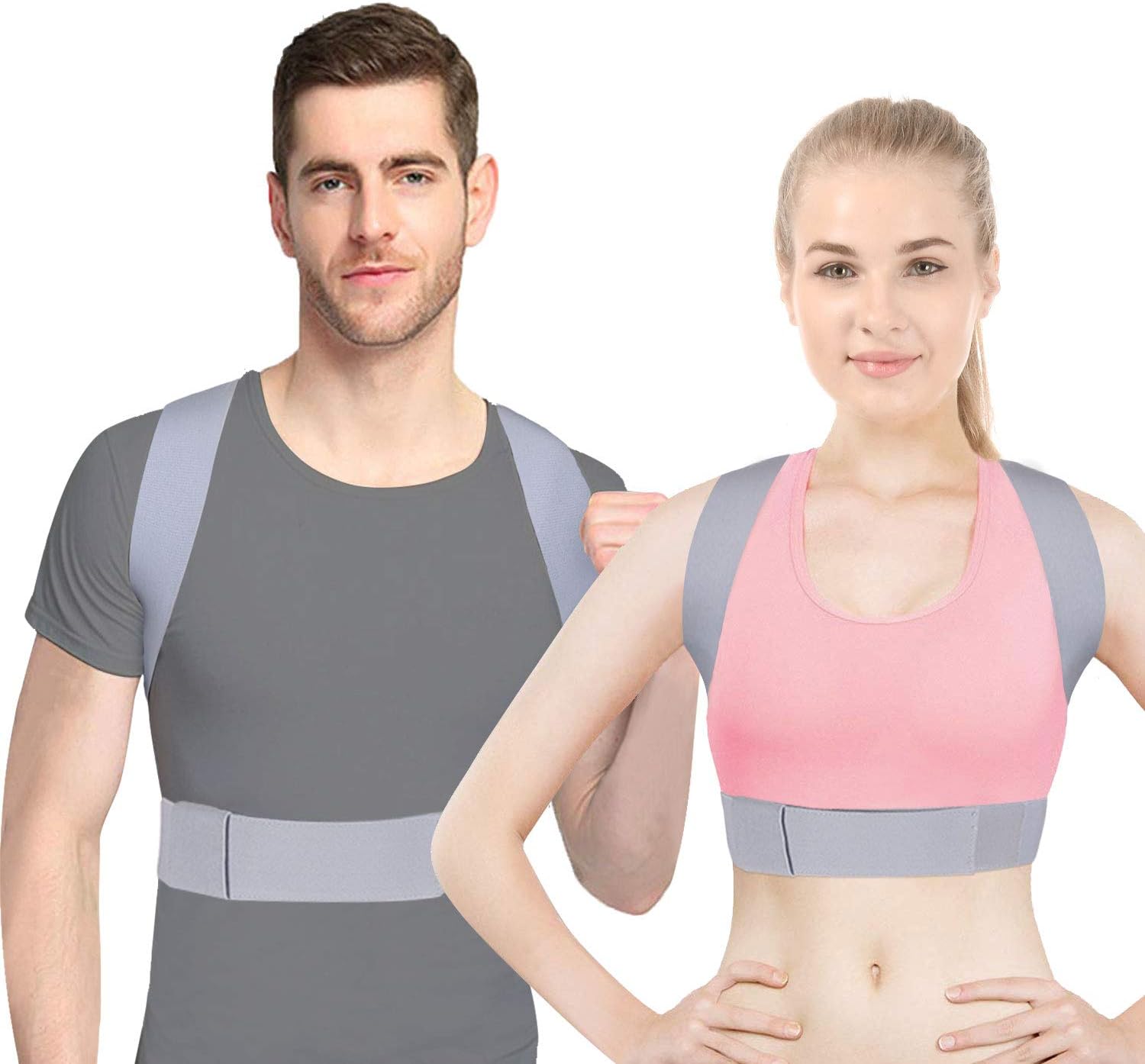 Anoopsyche Posture Corrector Plus Adjustable Back Shoulder Spinal Support Belts for Men Women, Physical Therapy Brace for Upper Lower Back, Posture Trainer Help Back Shoulder Pain Relief 25~41in