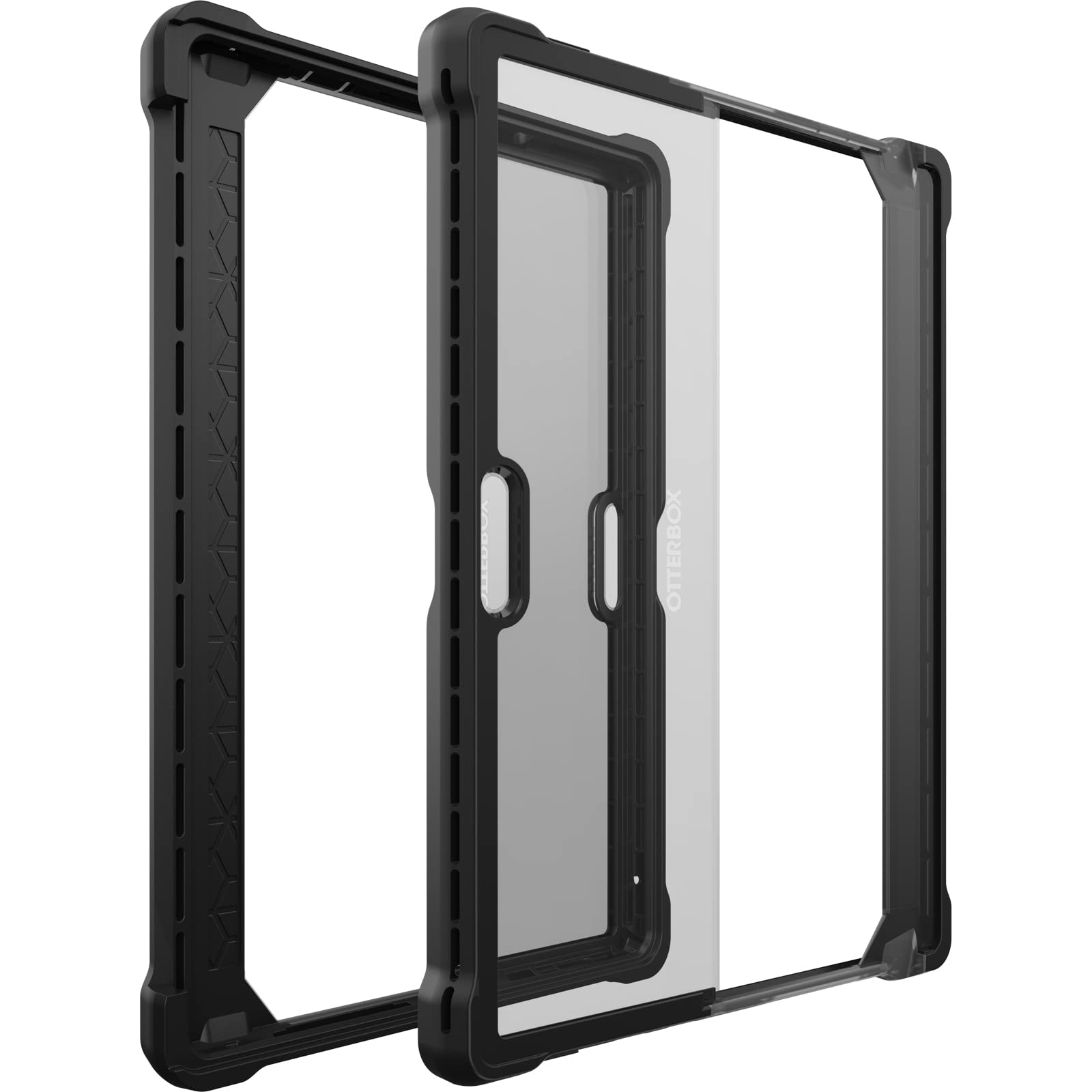 OtterBox Symmetry Studio Case for Surface Pro 8, Shockproof, Drop proof, Thin Protective Case, Tested to Military Standard, Clear/Black, Non-Retail Packaging