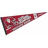 Indiana Hoosiers Undefeated Season and 2025 National Champions Pennant Flag