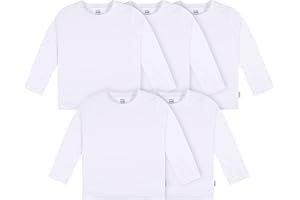 Gerber Baby Toddler 5-Pack Solid Long Sleeve T-Shirts Jersey 160 GSM