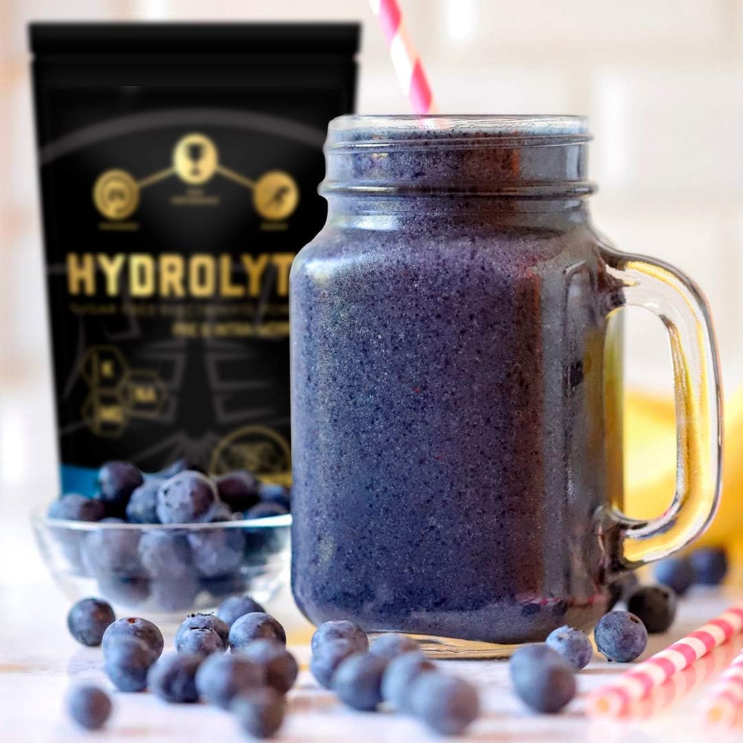 Hydrolyte BluRazz - 100 Servings Sugar Free Electrolyte Powder with Magnesium, Potassium - Boost Endurance and Reduce Fatigue with This Electrolyte Supplement - Maximum Hydration - Keto Friendly: Health & Personal Care