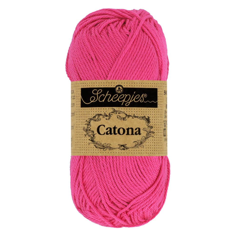 Scheepjes - Scheepjes Catona 114 Shocking Pink Yarn - 10x50g