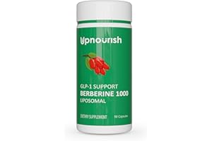 UpNourish Liposomal Berberine Supplement - Advanced Berberine HCl 1000mg Plus Ceylon Cinnamon, Chromium Picolinate, Curcuminoids, Resveratrol, Green Tea and Yerba Mate - 90 Vegan Capsules