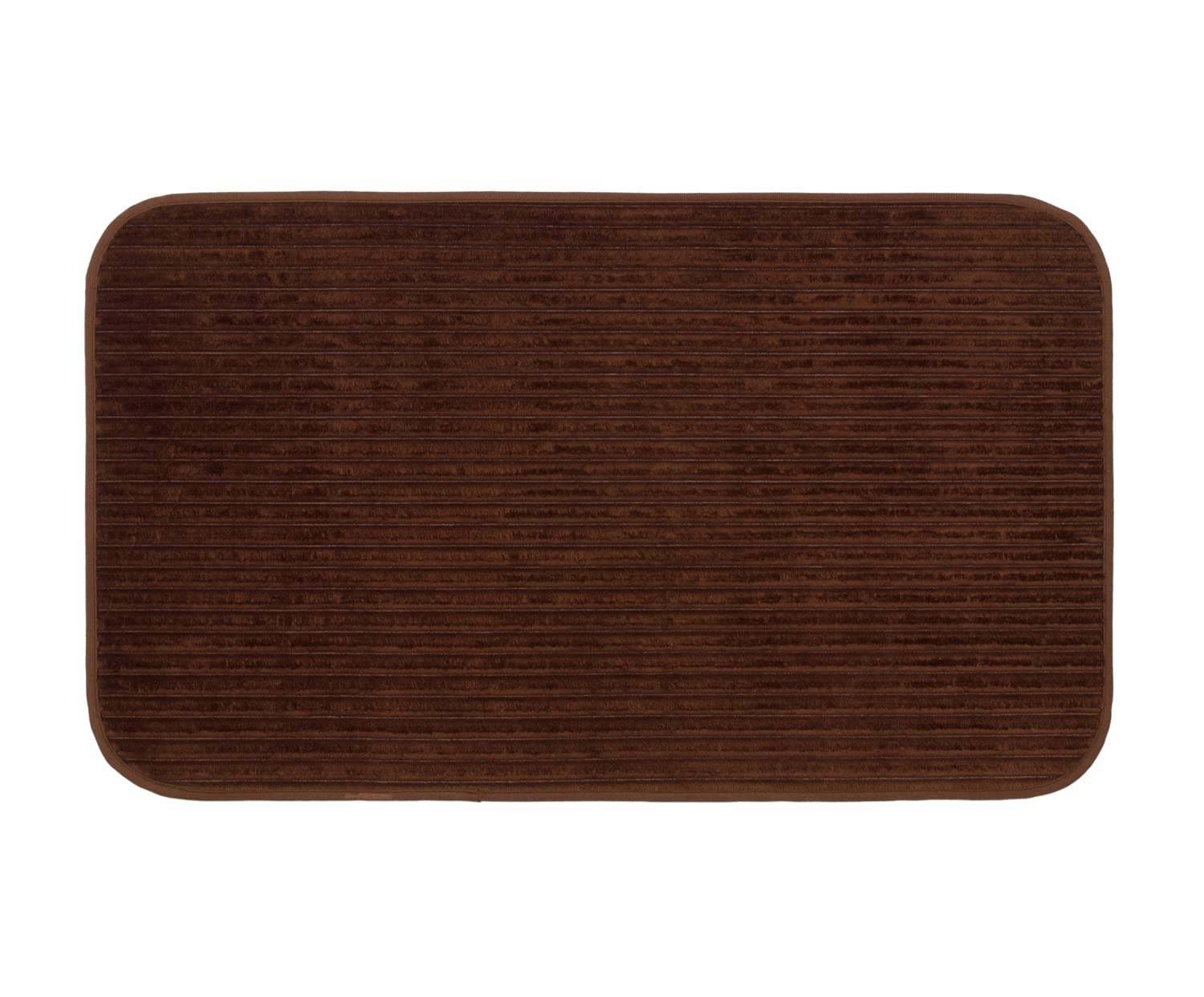 Gözze - Non-Slip Soft Bath Mat, 100% Polyester, 60 x 100 cm - Chocolate
