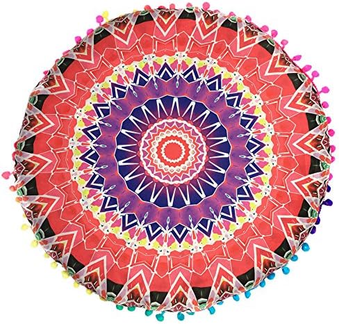BANAA Hot!!! Oversized Round Cover Case, Indian Mandala Floor Pillows Round Bohemian Cushion Cushions Pillows Bohemian Pillowcase