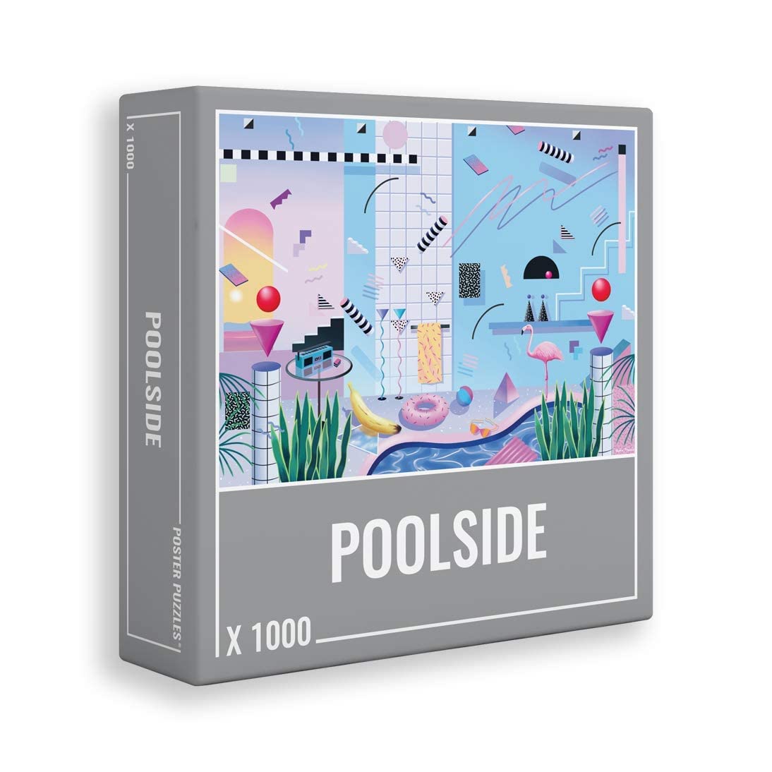 Cloudberries Poolside Puzzle, Premium 1000 Piece Jigsaw Puzzles for Adults with Cool, Retro 1980s Swimming Pool Design, Holiday Puzzles, Summer Puzzles — image 1