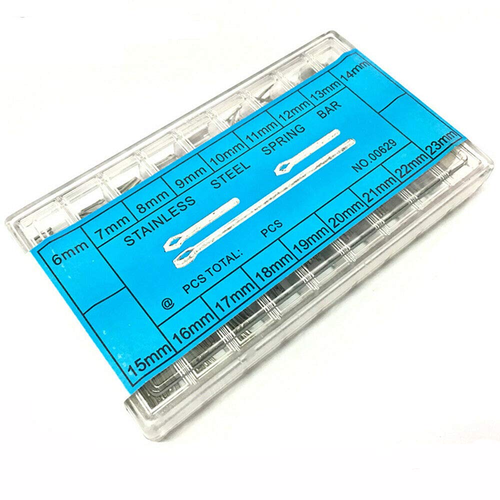 TopHomer Watch Strap Pin Set Cotter Pin 6-23MM Stainless Steel Watch Link Pins Spring Bars for Watch Band Replace (Pack of 270)