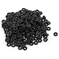 uxcell Metric M2 Thread Insert Lock Screw Fastener Nylon Hex Nut Black 100pcs