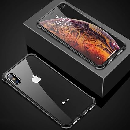 Glucklich Zusammen Handy Shell Doppelseitiges Glas Ohne Rand Iphone X Serie Anti Drop Magnetic Personality Creative Slim Schutzhulle Color Black Size Iphone X Amazon De Kuche Haushalt