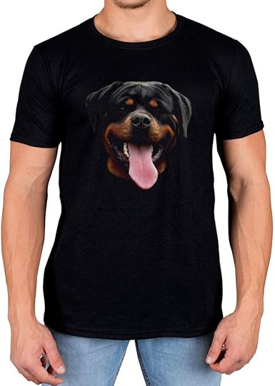 Rottweiler Dog Face T-Shirt Funny Designer Brand Apparel Men Women: Amazon.es: Ropa y accesorios