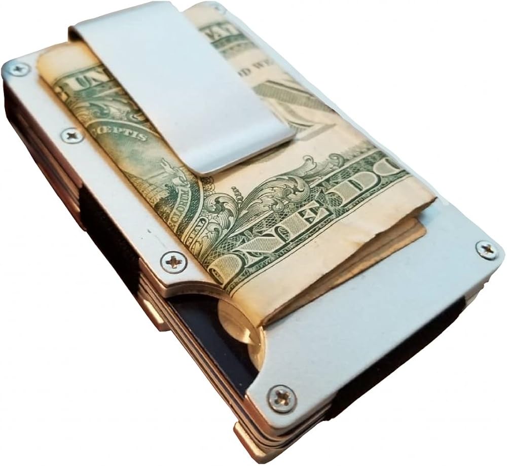 Metal Money Clip Wallet Minimalist Men's Women's RFID