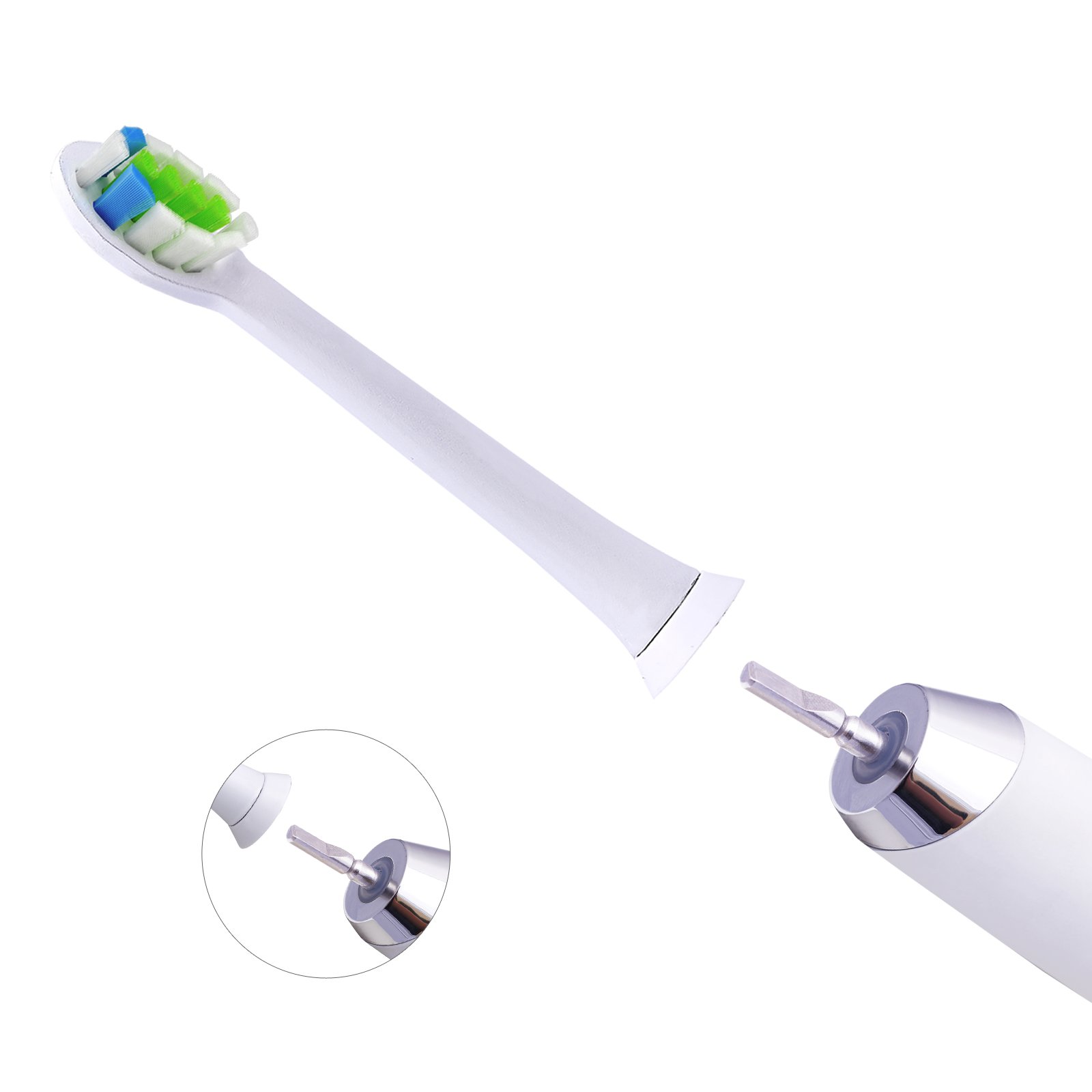 Hanasco Sonic Electric Toothbrush Replacement Heads 4 Pack for Models