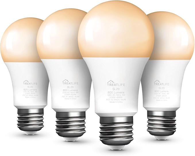 Smart Light Bulb, Dimmable Warm/Cool White LED Bulb, Works with Alexa
