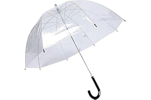 Capelli New York Adult Umbrella, Clear Umbrella for Rainy Days, Travel Essentials, Must-Have College Dorm Essentials